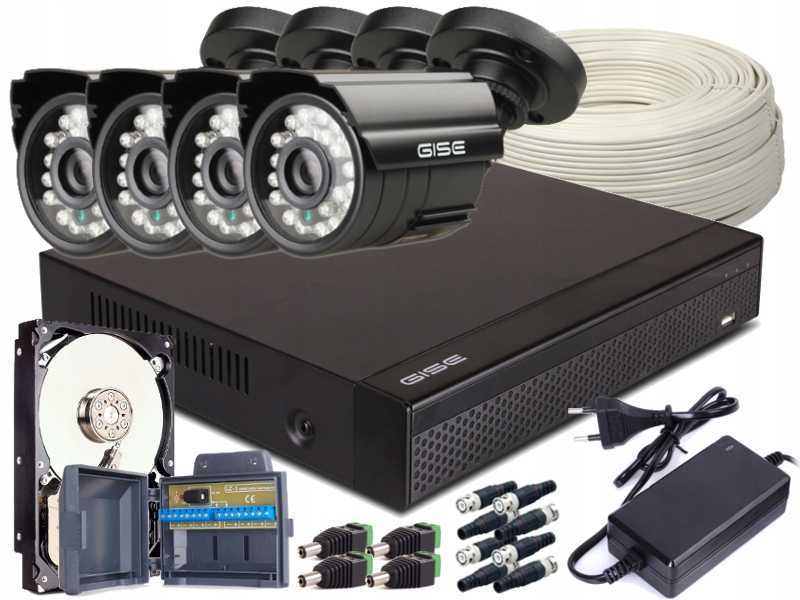 Регистратор на 4 камеры. Комплект видеонаблюдения GDF HDIP 50. Готовый комплект видеонаблюдения IPTRONIC IPT-nvr04a.