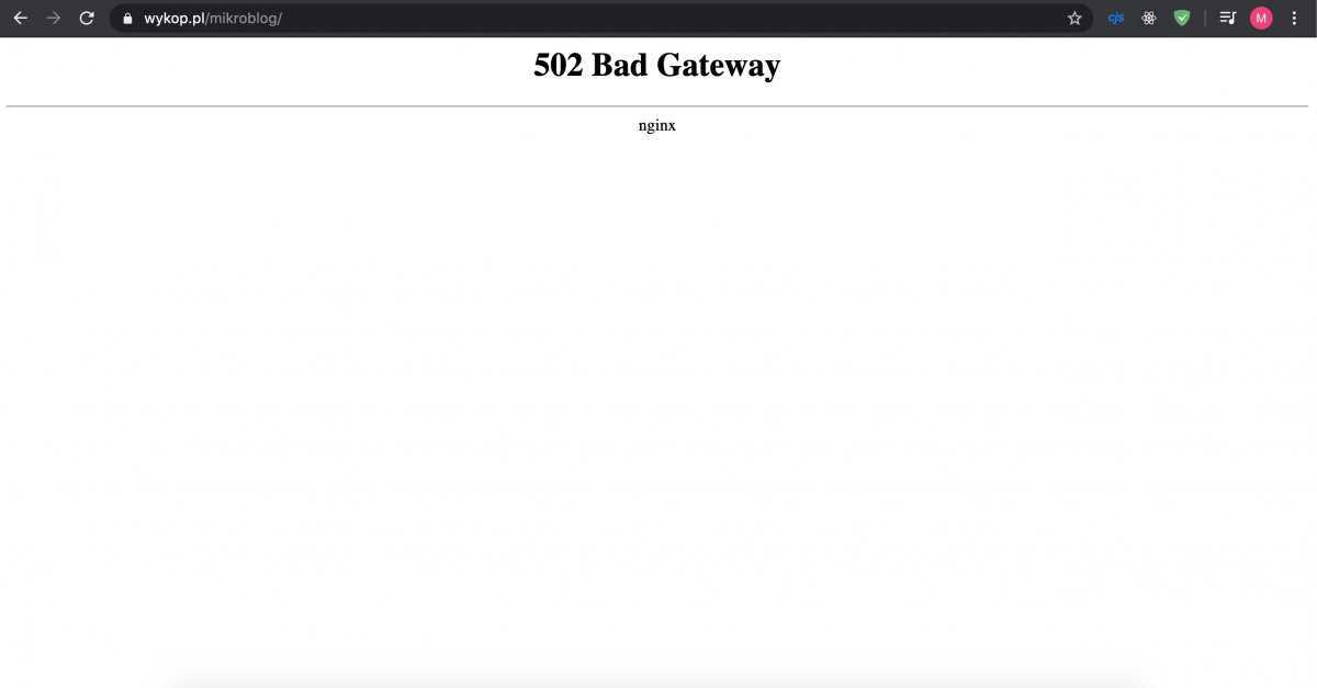 502 bad gateway nginx