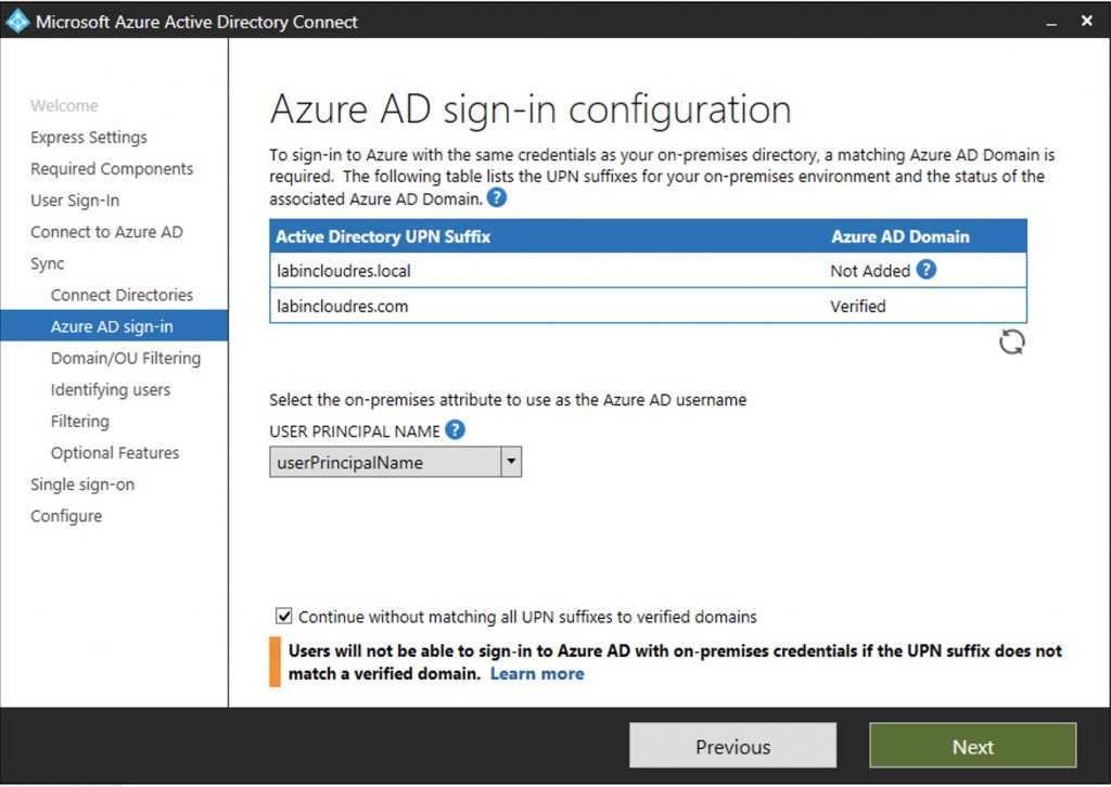 Если вы планируете настроить синхронизацию вашей локальной on-prem Active Directory в Office 365Azure Active Directory с помощью Azure AD Connector