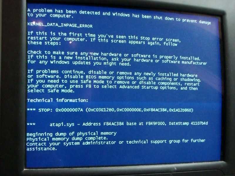 Коды ошибок синего экрана 10. 0x000000f4. Синий экран Kernel. Ошибка 0х000. Stop 0x0000007a.