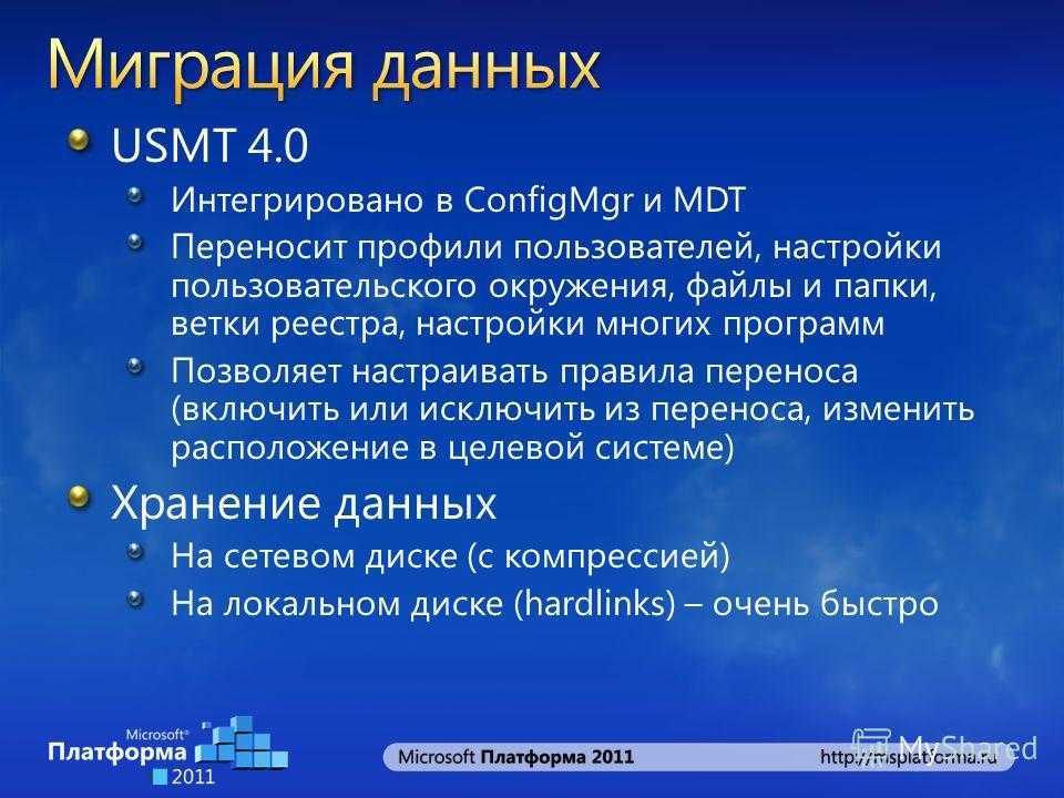 Фгис усмт. Миграция пользовательской среды. Способы миграции пользовательской среды. Пользовательская среда.