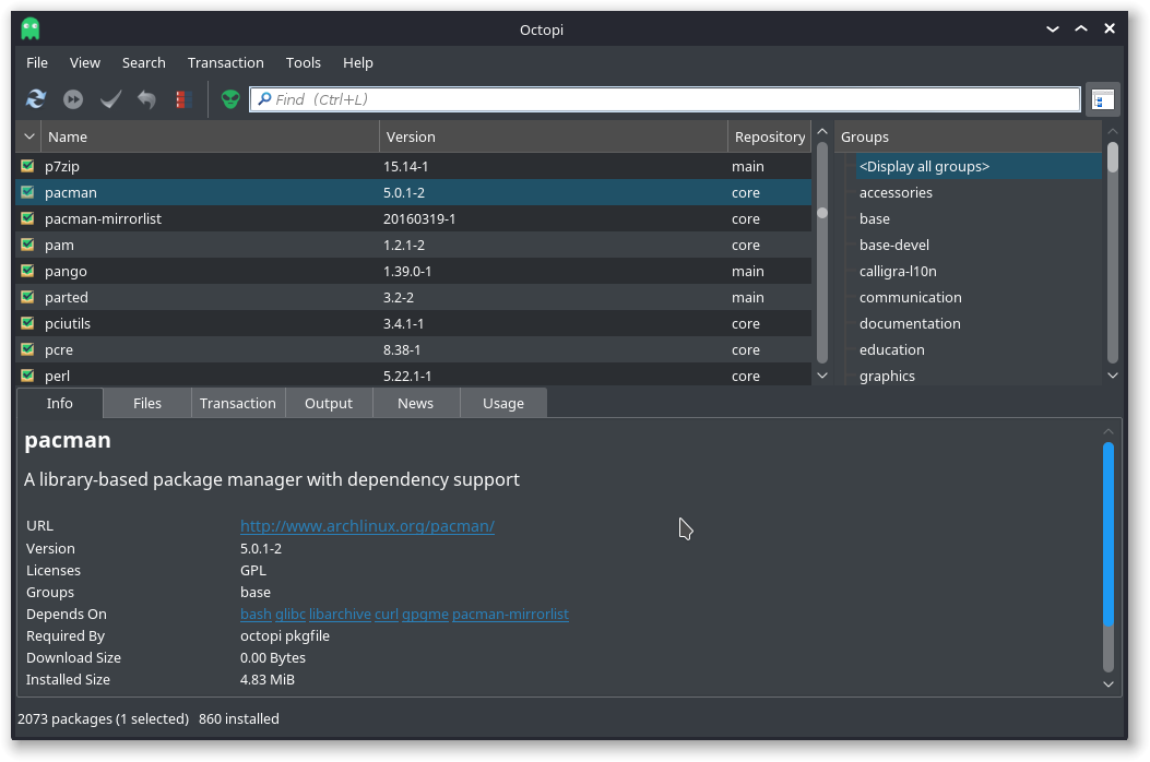 Arch gui. Octopi Linux. Octopi Arch. Octopi Manjaro. Octopi установка.